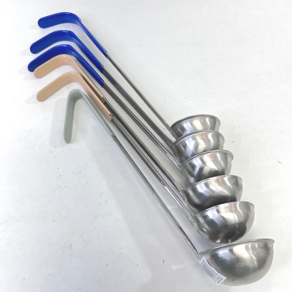 Bakers & Chefs Stainless Steel Commercial Ladle Lot 6pc NSF 2oz 3oz 4oz Mixed